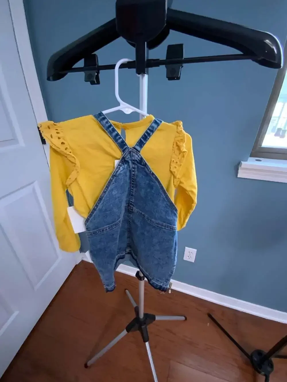 7 For All Mankind Denim Overall Skirt Set Size 2T Yellow